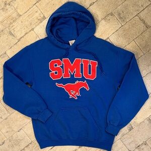 Blue SMU Mustangs Graphic Hoodie size S